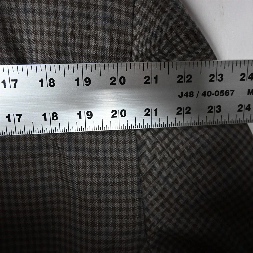 Hart Schaffner Marx 50R Brown Shepard Check Mens Blazer Sport Coat‎ Suit Jacket